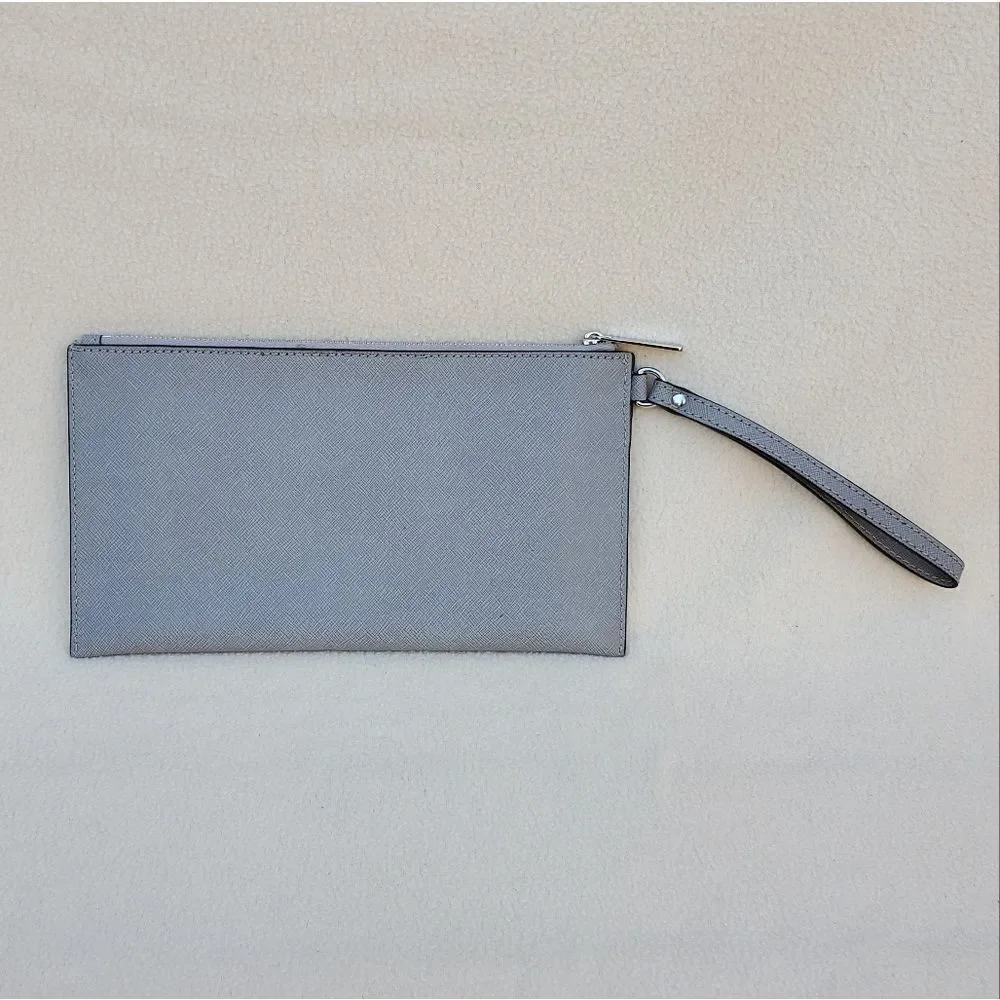 Michael Kors Gray Silver Studded Wristlet Clutch